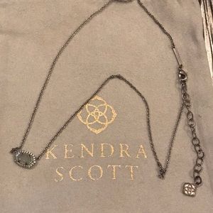 Kendra Scott Chelsea Silver Druzy Pendant